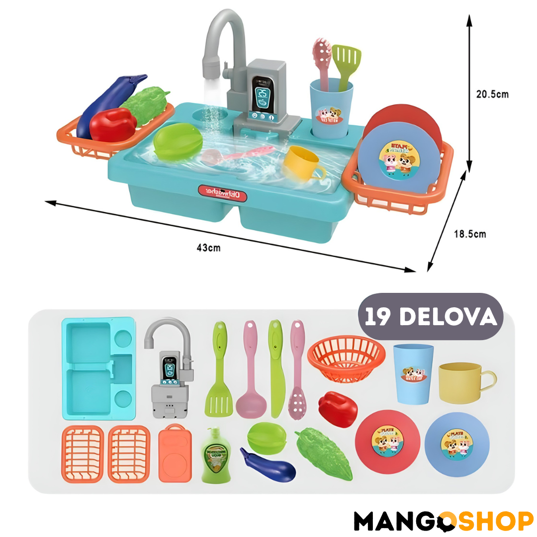 Decija sudopera na baterije sa toplom vodom - rs-mangoshop.com