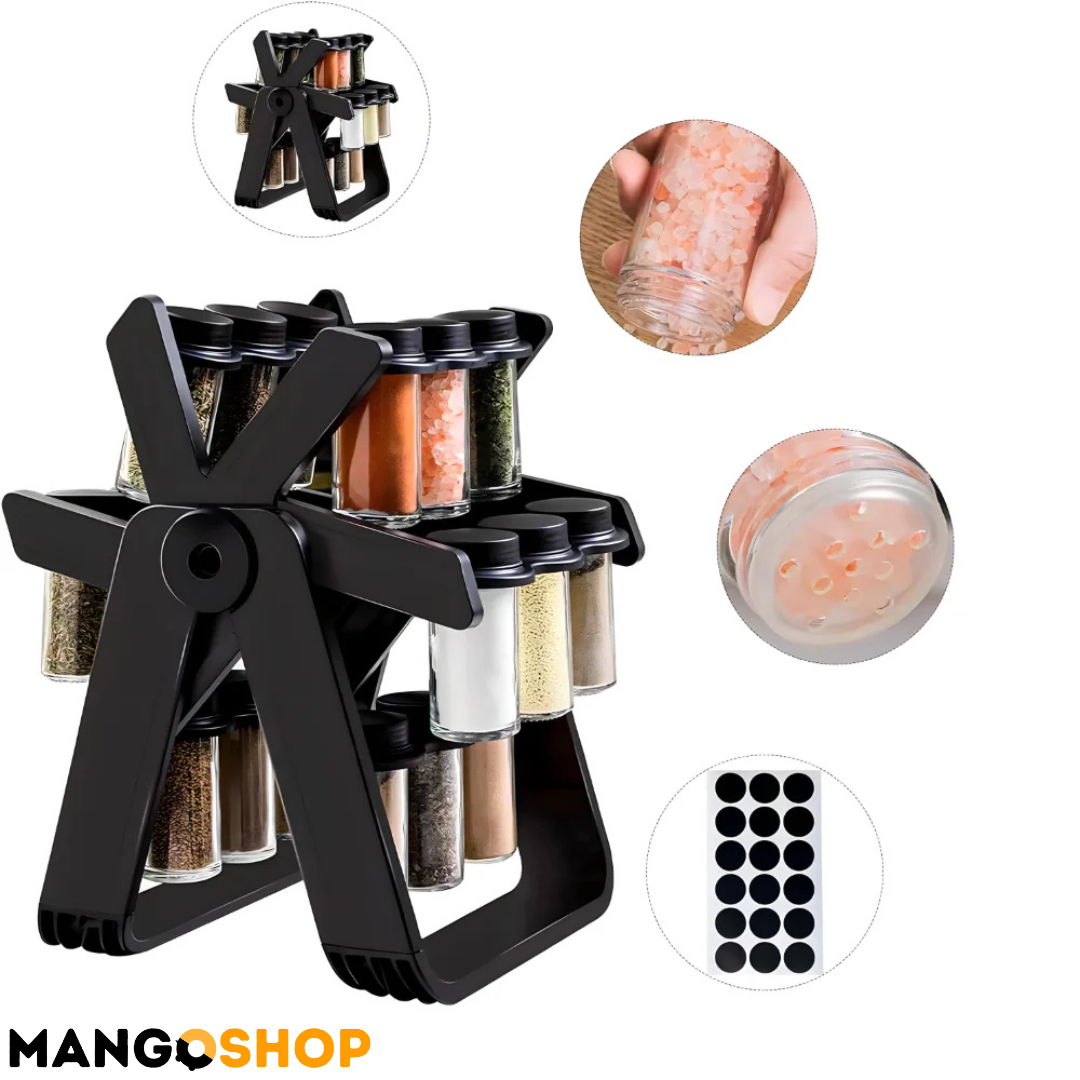 Rotirajuci stalak za zacine sa teglicama - rs-mangoshop.com