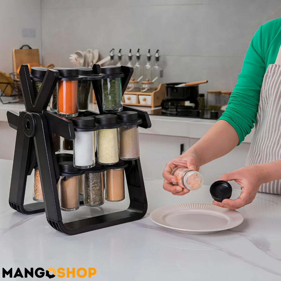 Rotirajuci stalak za zacine sa teglicama - rs-mangoshop.com
