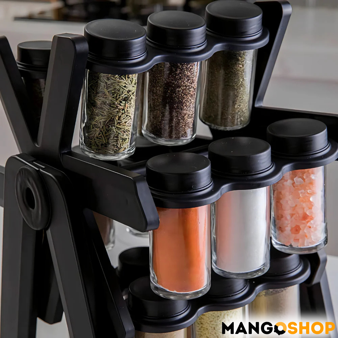 Rotirajuci stalak za zacine sa teglicama - rs-mangoshop.com