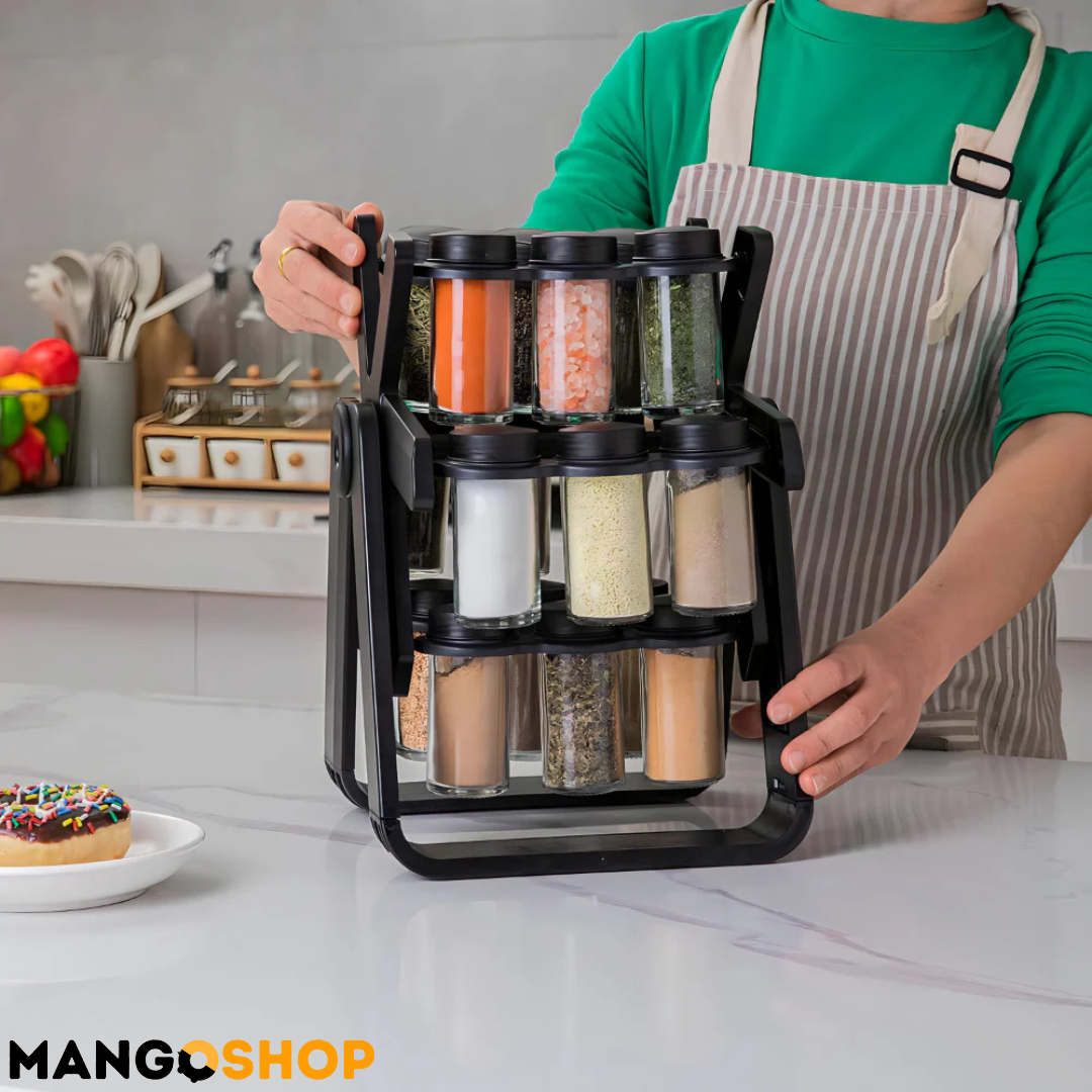 Rotirajuci stalak za zacine sa teglicama - rs-mangoshop.com