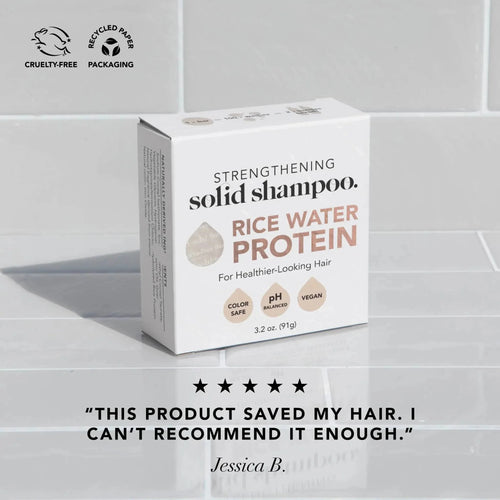 Čvrsti šampon sa proteinom pirinčane vode (100g) + KONDICIONER GRATIS