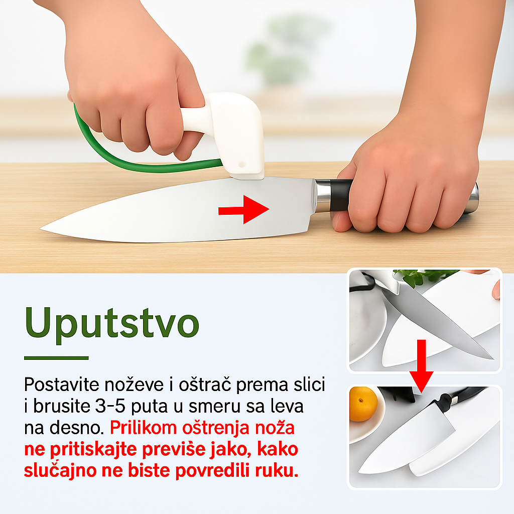 Višenamenski oštrač za baštenske alate i noževe