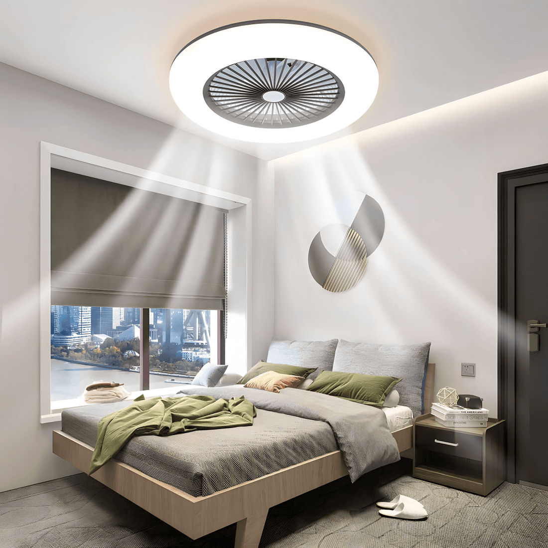 Luster ventilator za plafon - Protok vazduha + osvetljenje