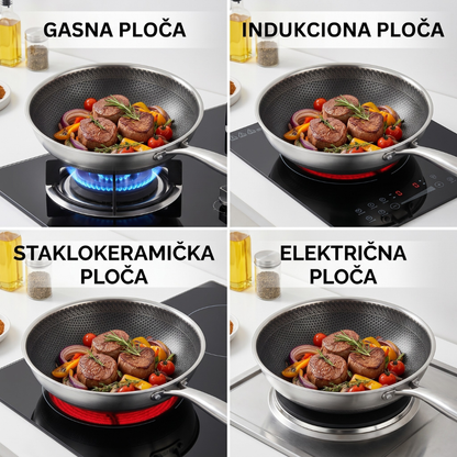 Inox tiganj sa nelepljivom površinom