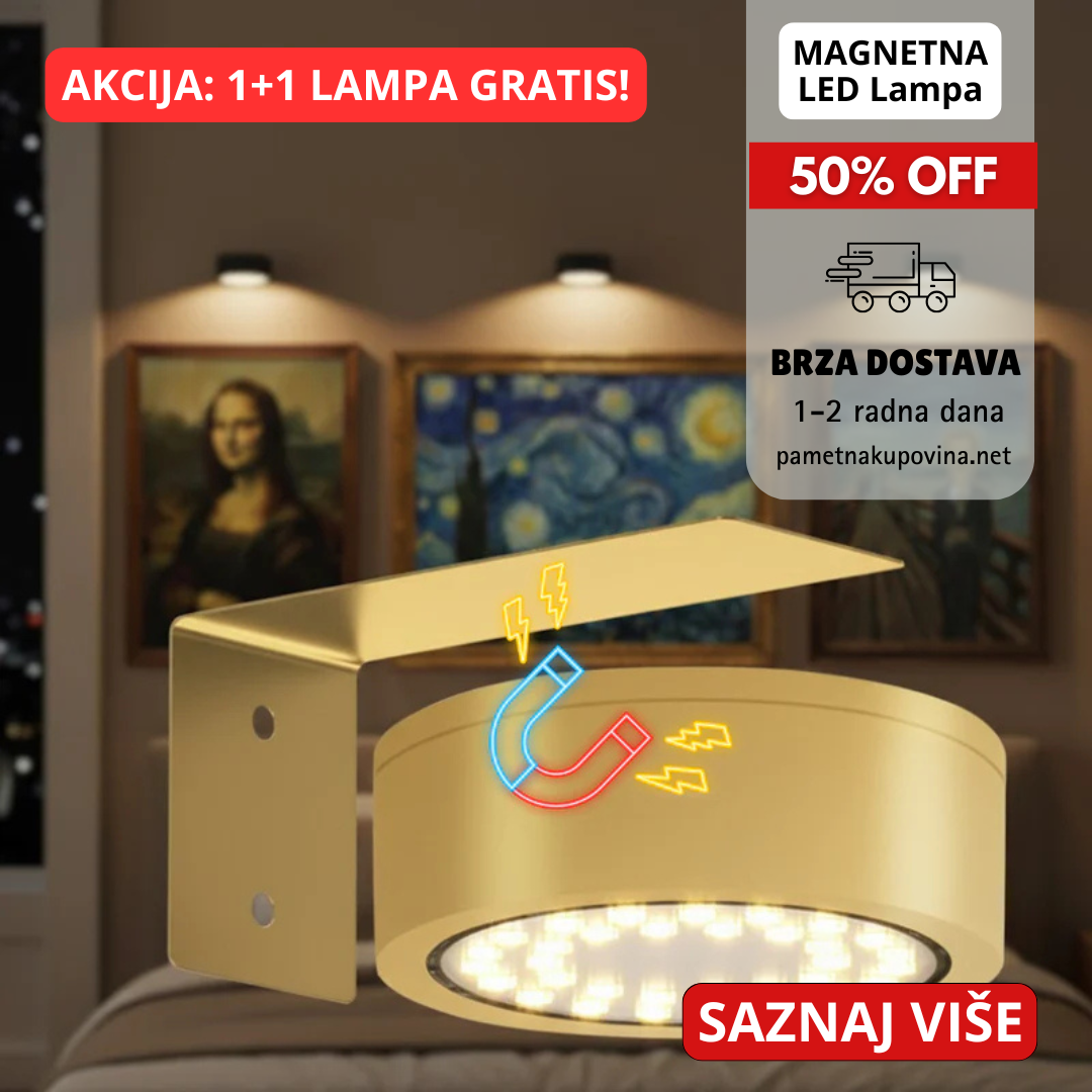 Magnetna LED lampa 1+1 GRATIS