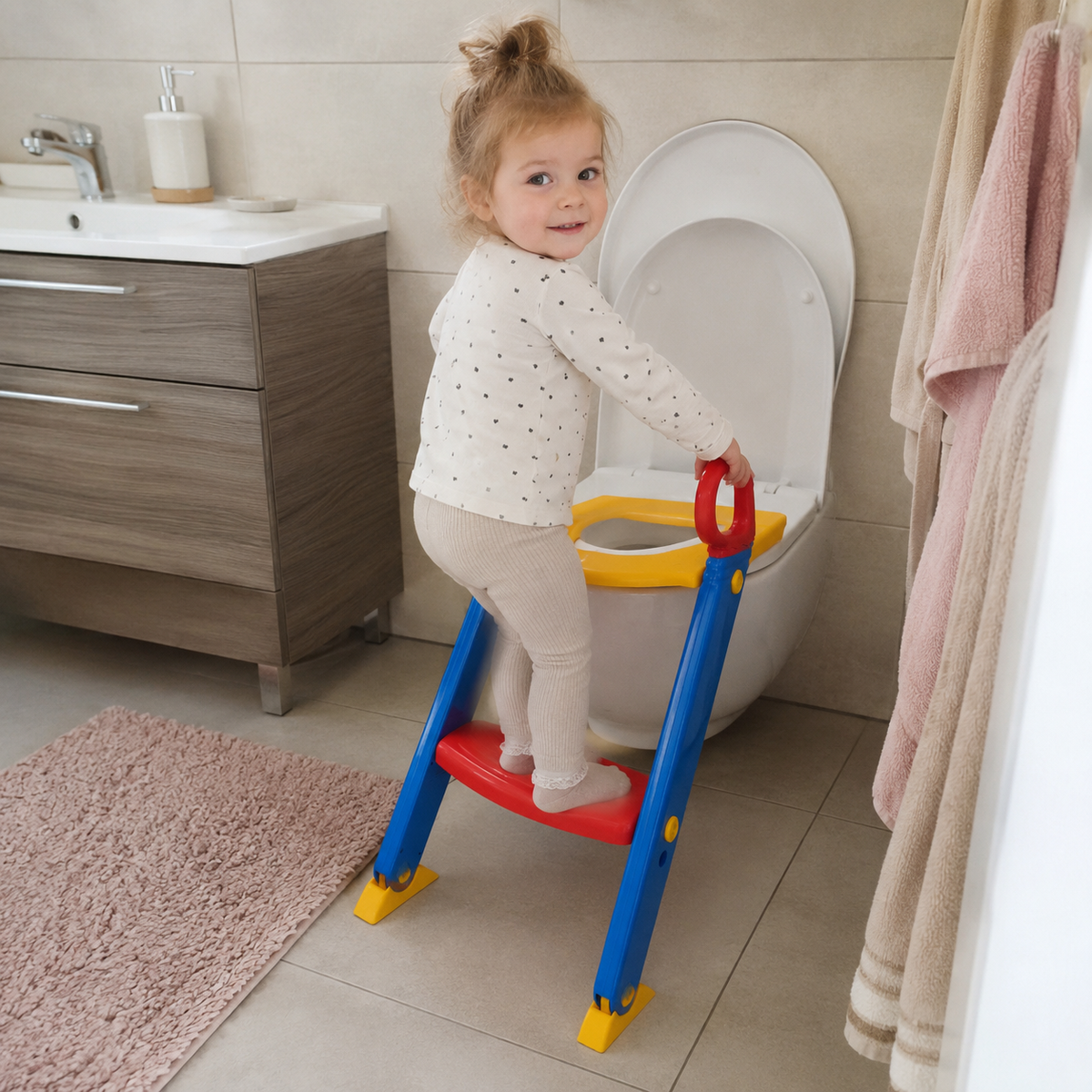 Dečiji adapter za wc šolju sa stepenikom