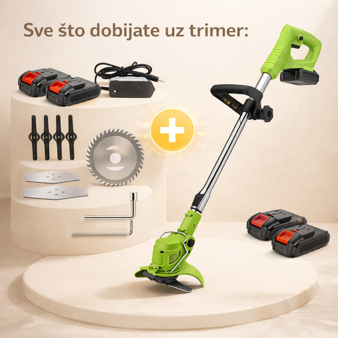 Aku trimer za travu sa 2 baterije - rs-mangoshop.com
