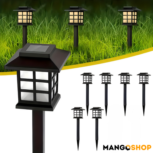 Bastenske solarne lampe sa senzorom 6 komada - rs-mangoshop.com