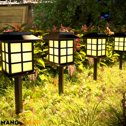 Bastenske solarne lampe sa senzorom 6 komada - rs-mangoshop.com