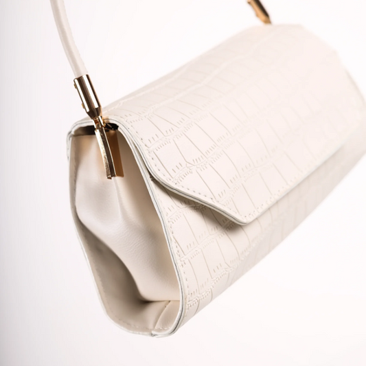 Bela reljefna torbica KA043 - rs-mangoshop.com