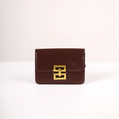 Braon torbica sa elegantnom snalom KA022 - rs-mangoshop.com