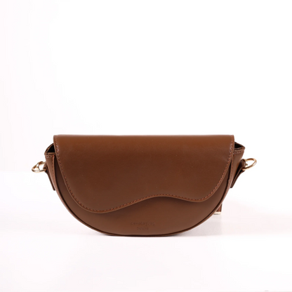 Braon torbica sa platnenim kaisem KA032 - rs-mangoshop.com