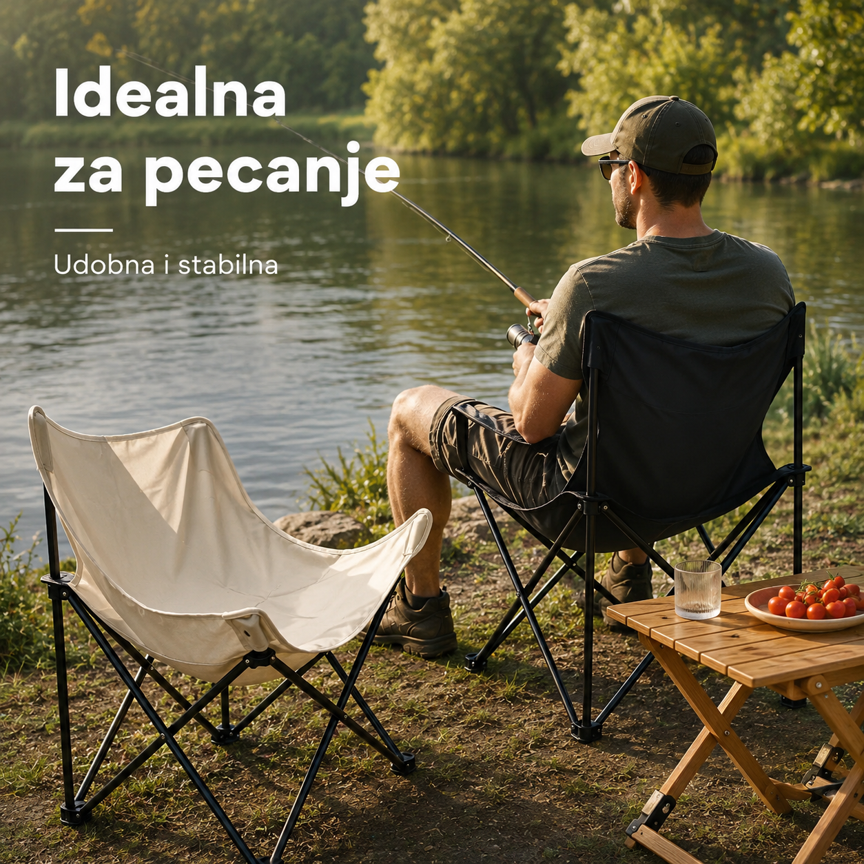 Sklopiva kamp stolica 1+1 GRATIS