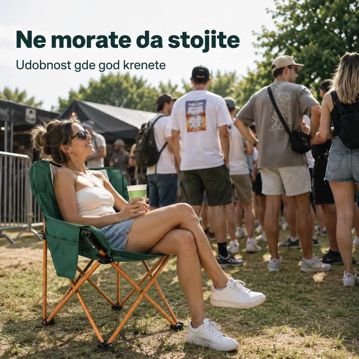 Sklopiva kamp stolica 1+1 GRATIS