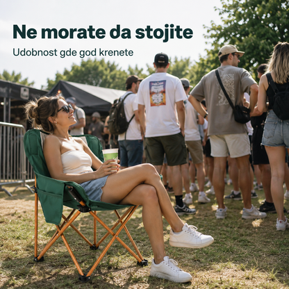Sklopiva kamp stolica 1+1 GRATIS