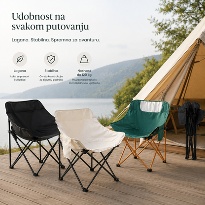 Sklopiva kamp stolica 1+1 GRATIS