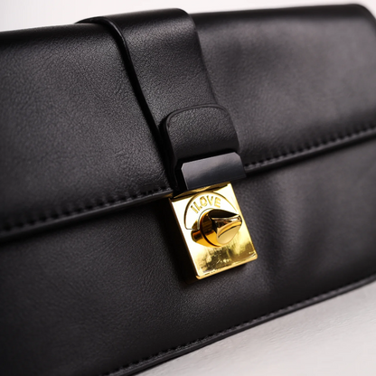 Crna torbica sa platnenim kaisem KA037 - rs-mangoshop.com
