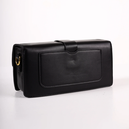 Crna torbica sa platnenim kaisem KA037 - rs-mangoshop.com