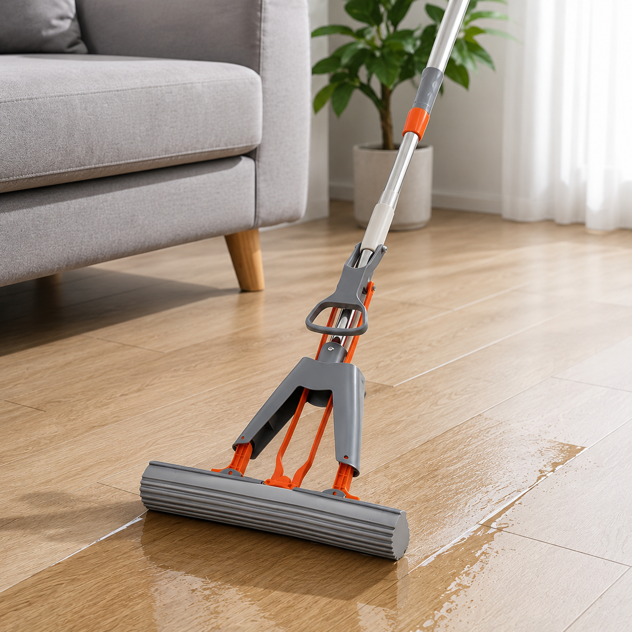 Sklopivi mop sa funkcijom beskontaktnog ceđenja