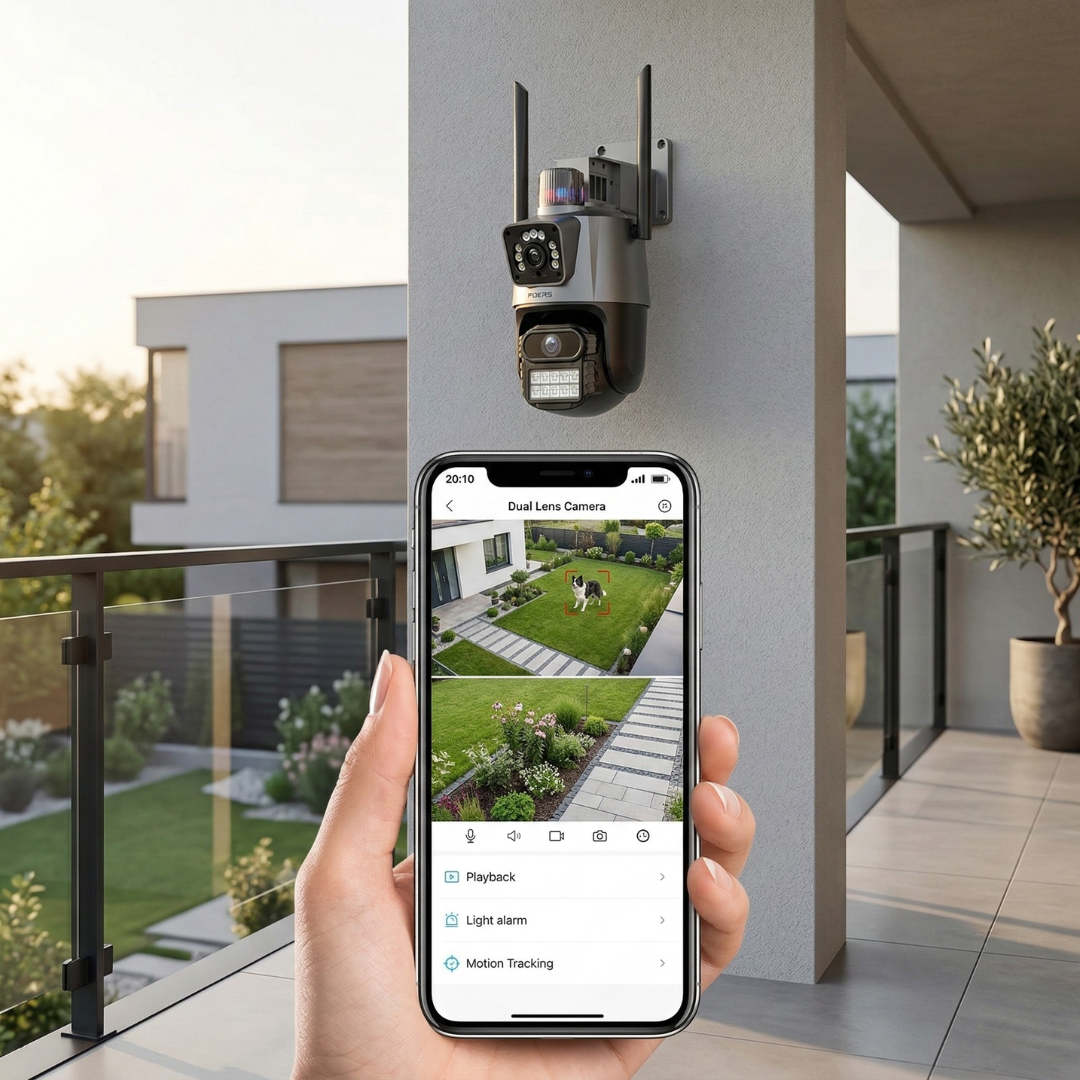 Ip kamera PTZ kamera sa 2 sociva i sirenom 4k 8x zoom - rs-mangoshop.com
