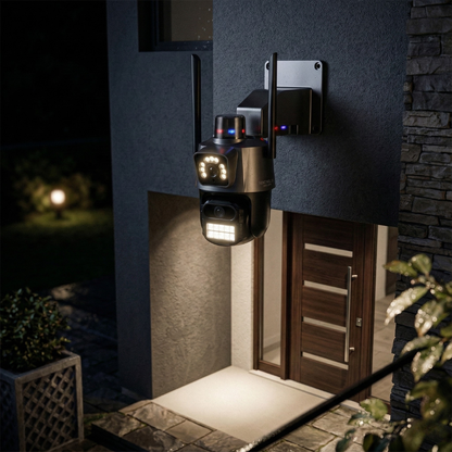 Ip kamera PTZ kamera sa 2 sociva i sirenom 4k 8x zoom - rs-mangoshop.com
