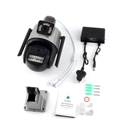Ip kamera PTZ kamera sa 2 sociva i sirenom 4k 8x zoom - rs-mangoshop.com
