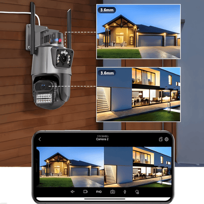 Ip kamera PTZ kamera sa 2 sociva i sirenom 4k 8x zoom - rs-mangoshop.com
