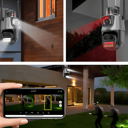 Ip kamera PTZ kamera sa 2 sociva i sirenom 4k 8x zoom - rs-mangoshop.com
