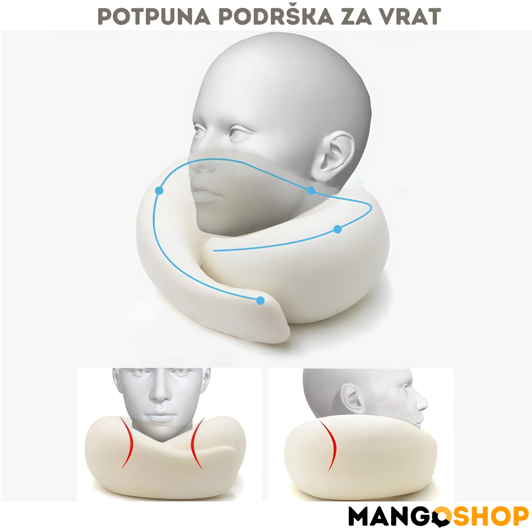 Jastuk za putovanja – memorijska pena - rs-mangoshop.com