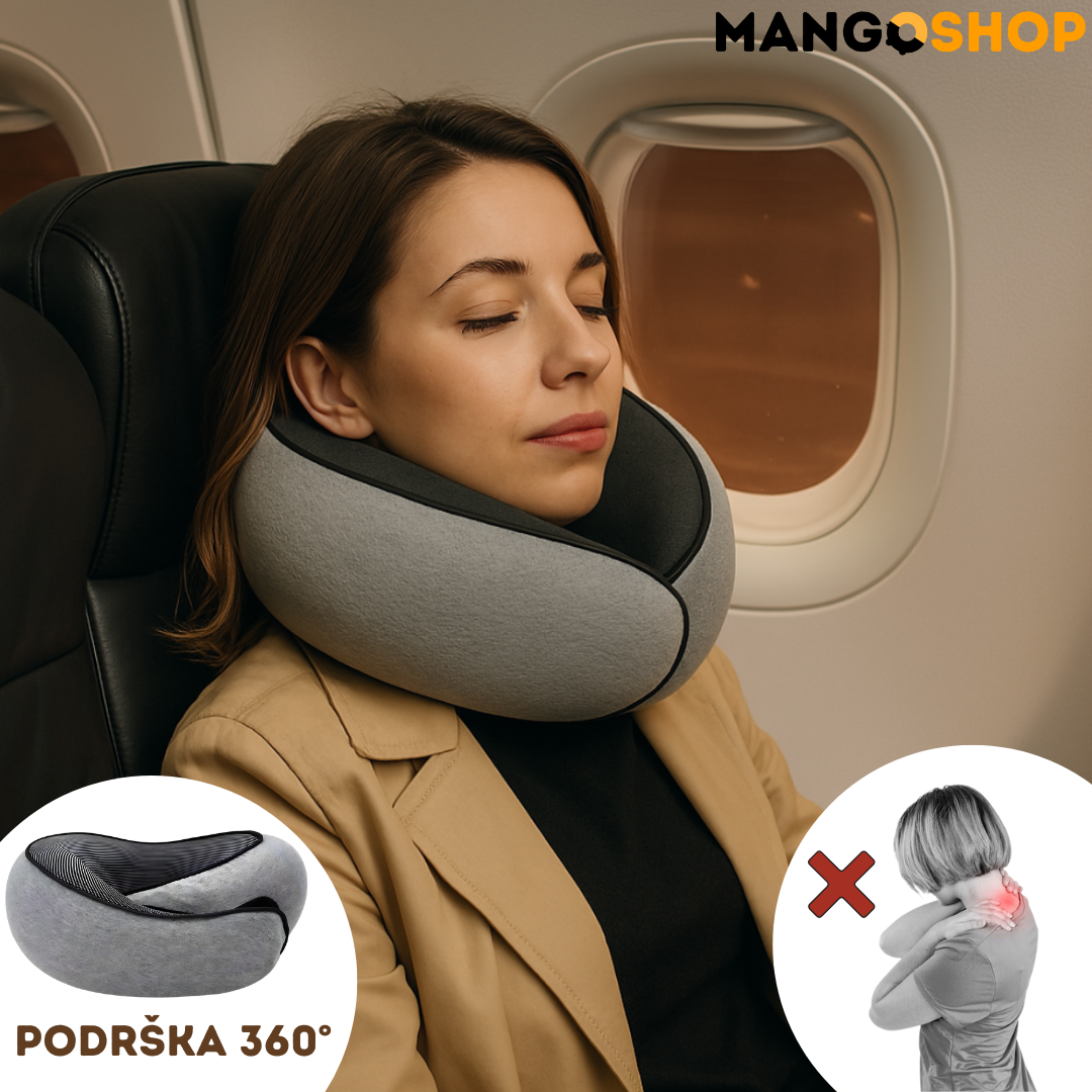 Jastuk za putovanja – memorijska pena - rs-mangoshop.com