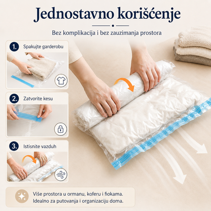 Samokompresione vakuumske kese bez usisivača - 7kom