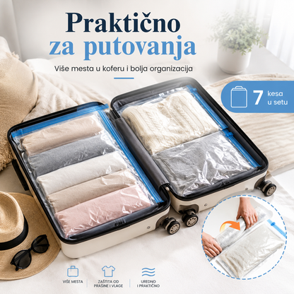 Samokompresione vakuumske kese bez usisivača - 7kom