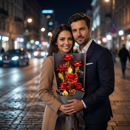 Luksuzni buket zlatnih ruža - elegantan poklon za svaku priliku