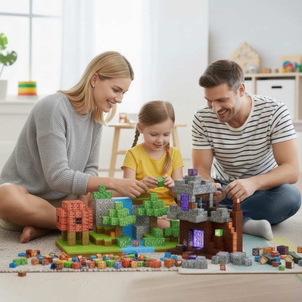 Magnetne kocke u Minecraft stilu