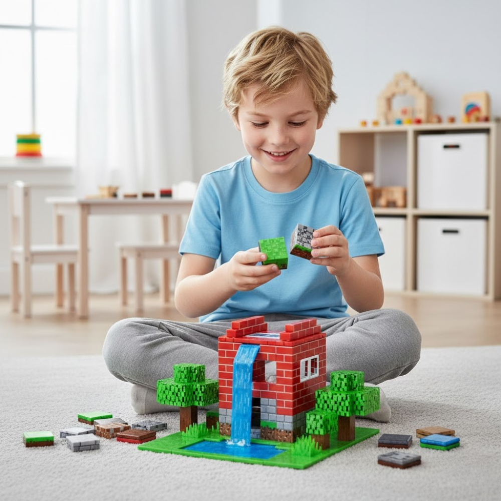 Magnetne kocke u Minecraft stilu