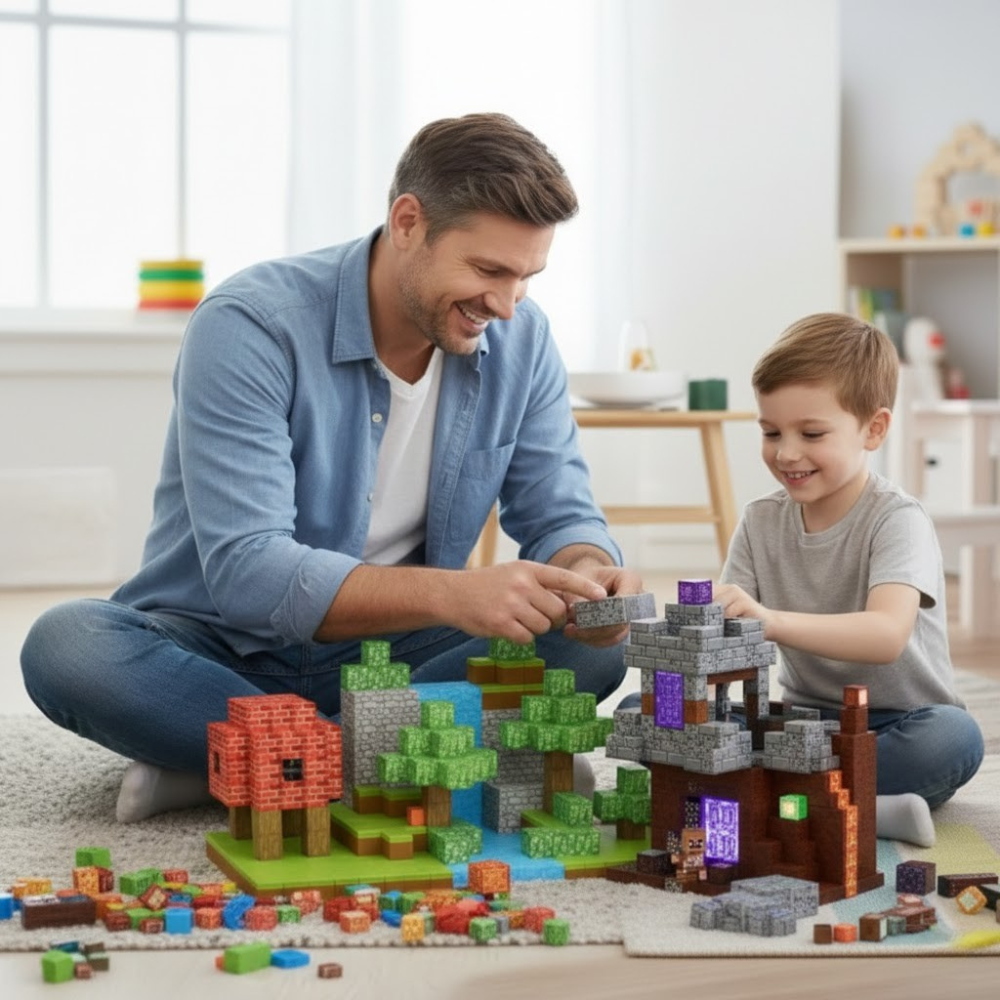 Magnetne kocke u Minecraft stilu