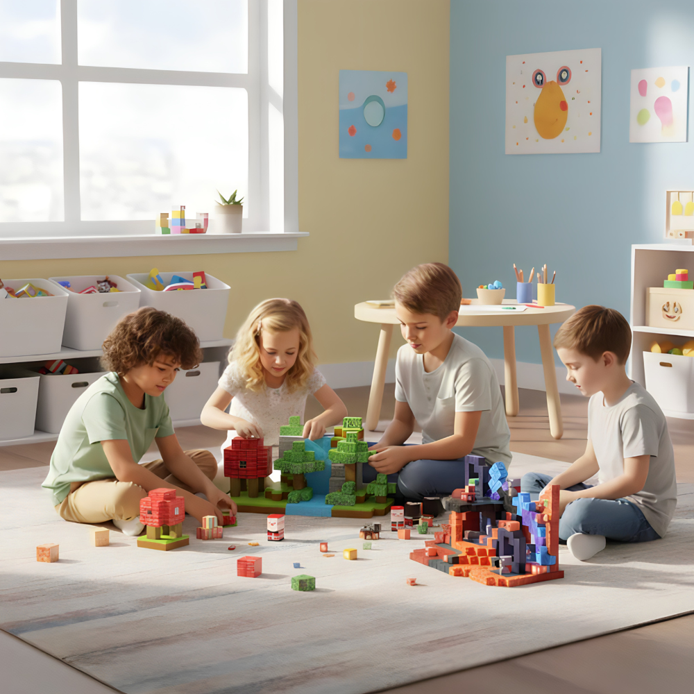 Magnetne kocke u Minecraft stilu