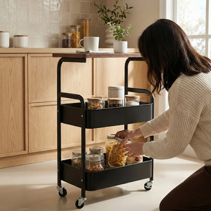 Pokretna polica sa drvenom pločom - rs-mangoshop.com
