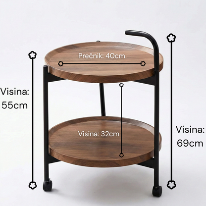 Pokretni bočni okrugli stočić - rs-mangoshop.com