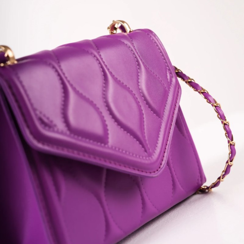 Purple kockasta torbica KA024 - rs-mangoshop.com