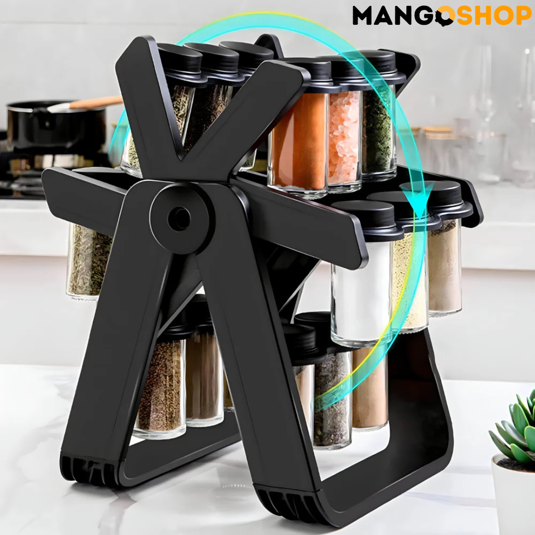 Rotirajuci stalak za zacine sa teglicama - rs-mangoshop.com