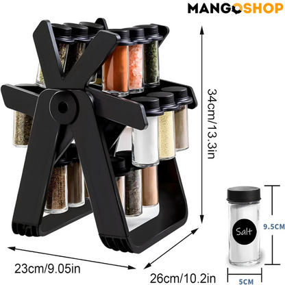 Rotirajuci stalak za zacine sa teglicama - rs-mangoshop.com