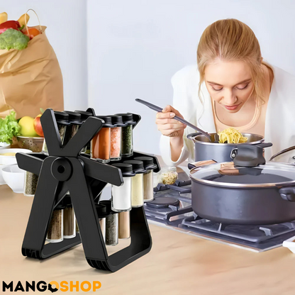 Rotirajuci stalak za zacine sa teglicama - rs-mangoshop.com