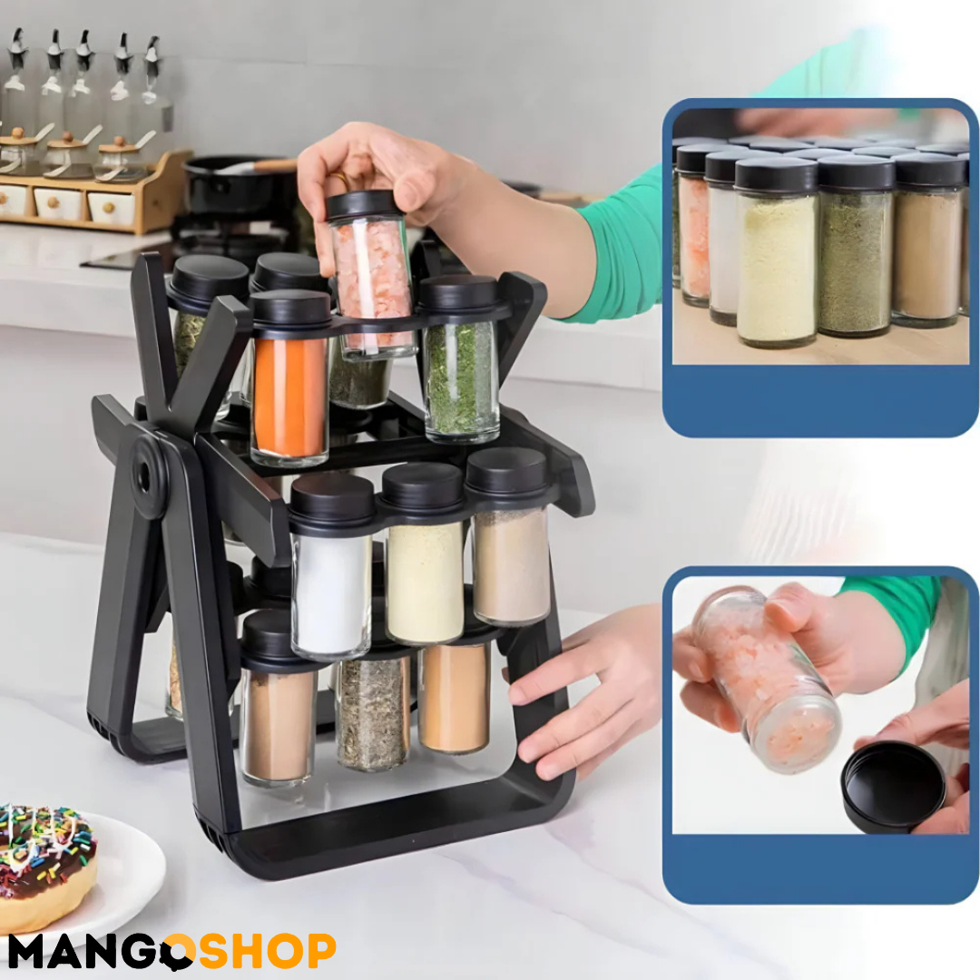 Rotirajuci stalak za zacine sa teglicama - rs-mangoshop.com
