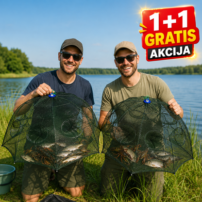 Sklopiva mreža za ribolov sa 20 ulaza - 1+1 GRATIS akcija