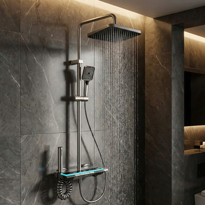 Luksuzni zidni tuš sa dodacima i displejom M2