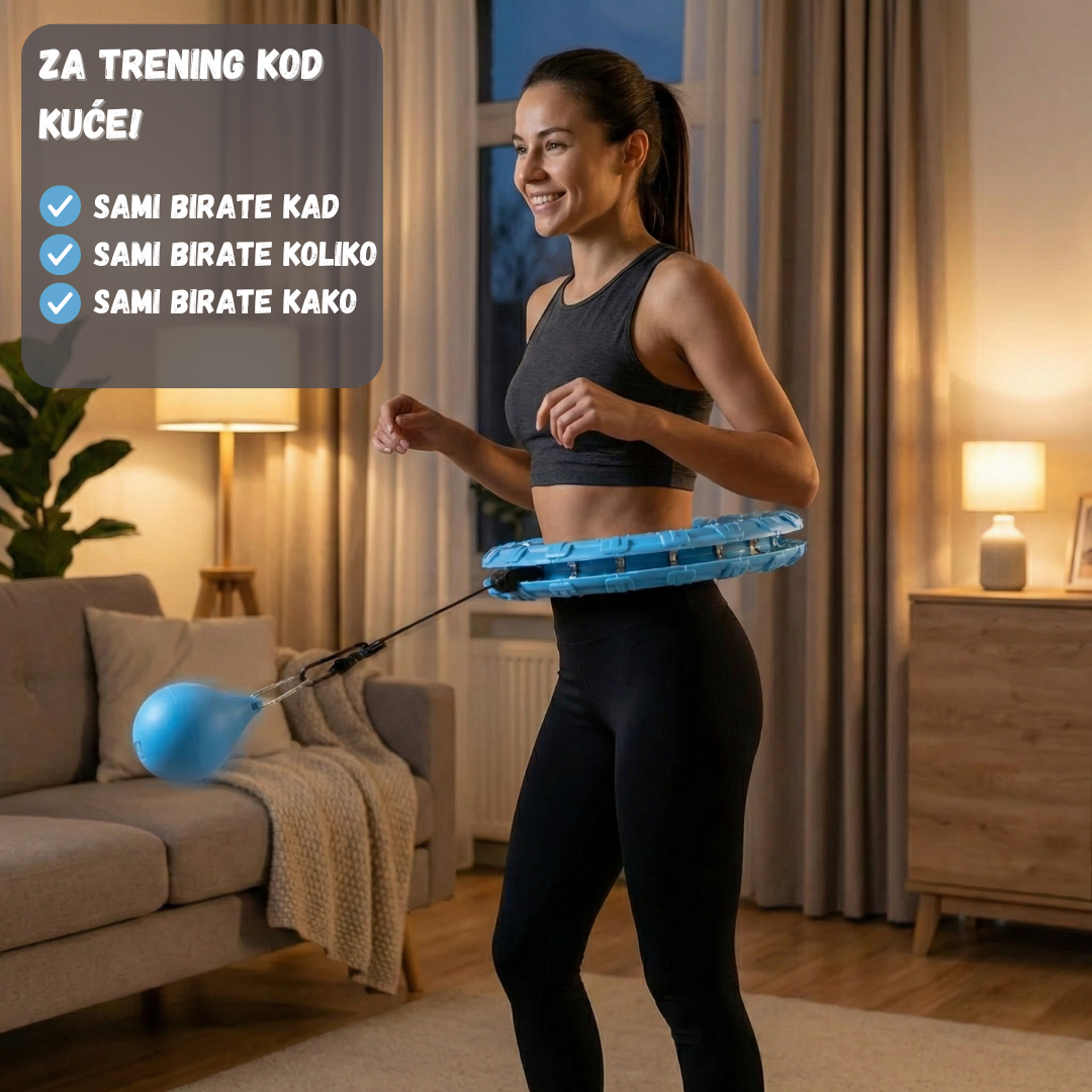 Masažni hulahop - pametni obruč za vežbanje sa tegom