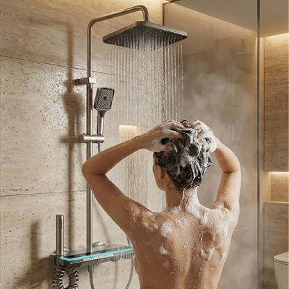 Luksuzni zidni tuš sa dodacima i displejom M2