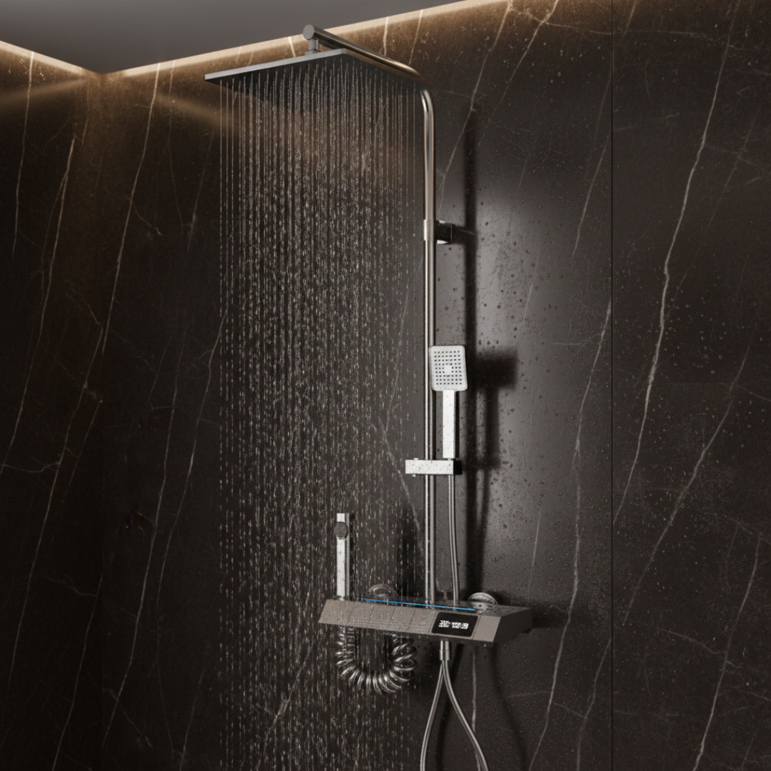 Luksuzni zidni tuš sa dodacima i displejom